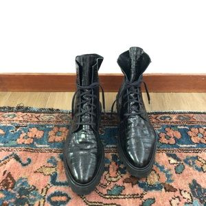 Freda Salvador EMI Lug Sole Lace Up Boot